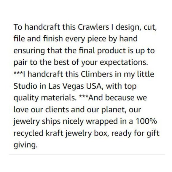 14K Rose Gold Filled Climber Crawler Earring Pins - Picture 6 of 7